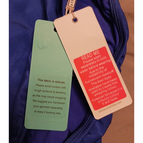 NEW Seafolly Women's Royal Blue‎ Classic Hi Cut Leg One Piece Swimsuit, Size 12 - Picture 3 of 5